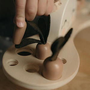 Балансир деревянный Mrs. Ertha "Bunny Balance", бежевый